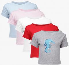 Gkidz Pack Of 5 Multicoloured T Shirts girls