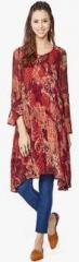 Global Desi Multicoloured Printed Tunic With Lining women