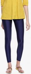 Go Colors Navy Blue Solid Leggings for women price in India on 26th January  2024