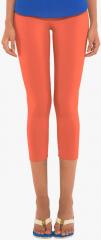 Go Colors Orange Solid Capri women
