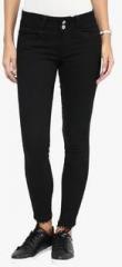 Go Fab Black Solid Mid Rise Skinny Fit Jeans women