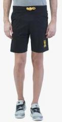 Griffel Black Polyester Shorts & 3/4Ths men