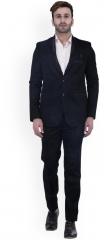 Hangup Navy Blue Single Breasted Regular Fit Party Suit men