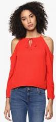 Harpa Red Solid Blouse women