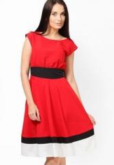 Harpa Red Solid Dress women