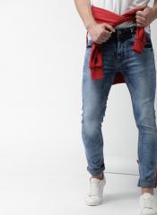 Harvard Blue Skinny Fit Mid Rise Clean Look Stretchable Jeans men