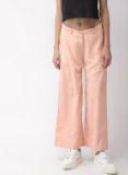 Harvard Pink Solid Regular Fit Parallel Trouser women