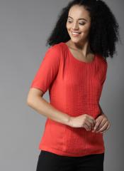 Here&now Red Solid Top women