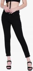 High Star Black Solid Mid Rise Skinny Fit Jeans women