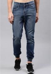 Hrx By Hrithik Roshan Blue Washed Mid Rise Slim Fit Jeans men