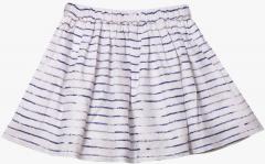 Idk White Striped Skirt girls