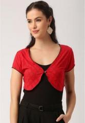 Imara Red Embroidered Summer Jacket women