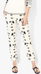 Indian Ink Beige Printed Coloured Pant women