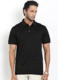Indian Terrain Black Solid Polo Collar T Shirt men