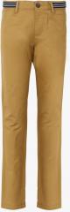 Indian Terrain Brown Solid Chinos boys