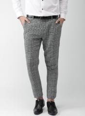Buy INVICTUS Men Grey  Black Slim Fit Checked Formal Trousers  Trousers  for Men 2173627  Myntra