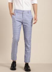 INVICTUS Blue Checked Slim Fit Formal Shirt