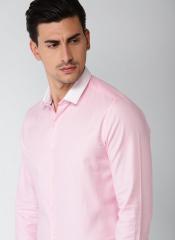 Invictus Pink Slim Fit Solid Formal Shirt men
