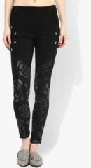 Jc Collection Black Printed Jeggings women