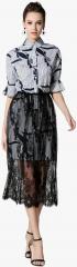 Jc Collection Black Solid Skirt women