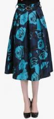 Jc Collection Blue Flared Skirt women