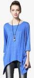Jc Collection Blue Solid Tunic women