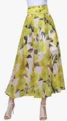 Jc Collection Yellow Flared Skirt women