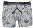 Jockey Men Grey & Navy Blue Printed Trunks HG06 0105