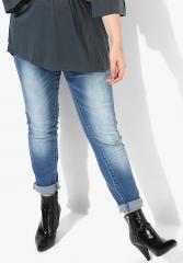 Junarose Blue Washed Mid Rise Skinny Fit Jeans women