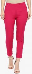 Juniper Pink Solid Coloured Pant women