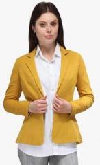 Just Wow Yellow Solid Summer Jacket women