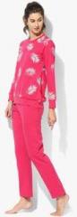 Kanvin Pink Printed Pyjama Set women