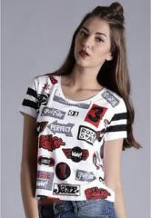 Kook N Keech White Printed T Shirt women