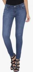 Kraus Navy Blue Mid Rise Slim Jeans women