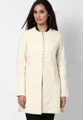 Label Ritu Kumar Polyester Crepe Beige Solid Jacket women