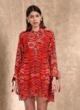 Label Ritu Kumar Red Printed Shift Dress women