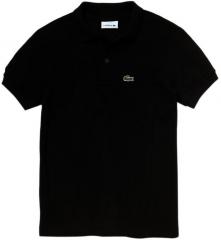 Lacoste Black Solid Polo T shirt boys