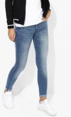 Lee Blue Washed Low Rise Super Skinny Fit Jeans women