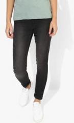 Lee Dark Grey Washed High Rise Skinny Fit Jeans women