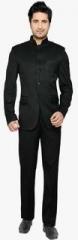 Lee Marc Black Solid Suit men