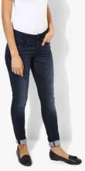 Lee Navy Blue Mid Rise Slim Jeans women