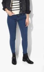 Levis Blue Mid Rise Skinny Fit Jeans women