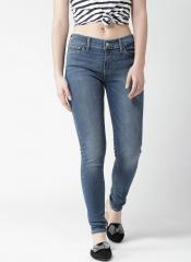 Levis Blue Skinny Fit Mid Rise Jeans women