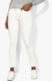 Levis White Coloured High Rise Skinny Fit Jeans women