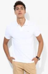 Levis White Solid Regular Fit Polo T Shirt men