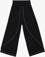 Lil Orchids Black Solid Trouser girls