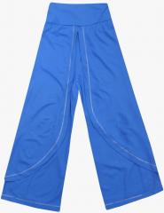 Lil Orchids Blue Solid Trouser girls