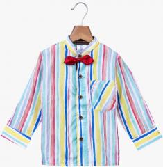 Lilpicks Multicoloured Striped Regular Fit Casual Shirt boys