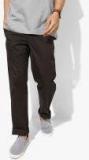 Louis Philippe Brown Slim Fit Solid Formal Trouser men