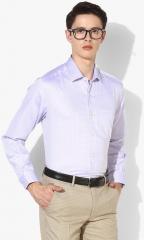 Louis Philippe Lavender Slim Fit Self Design Formal Shirt men